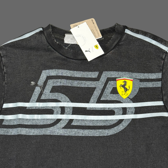 Puma Scuderia Ferrari Desert Sun Crewneck Faded Men's Size L NWT 631325-01 - Picture 3 of 7